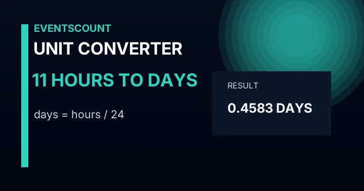11 Hours To Days