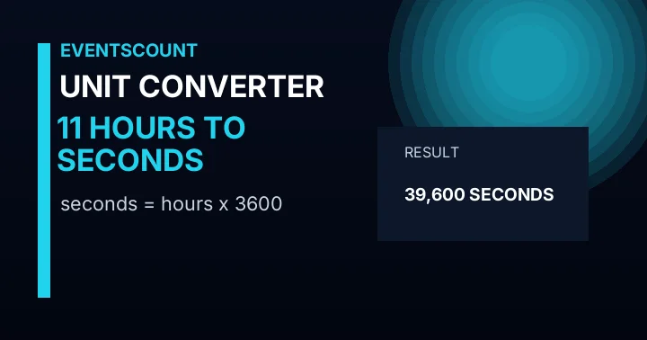 11 Hours To Seconds