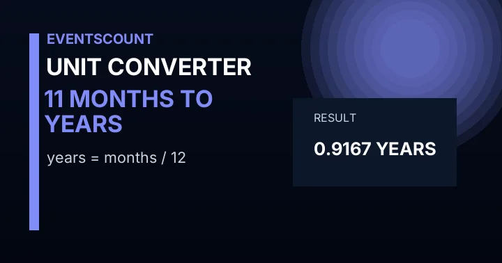 11 Months To Years
