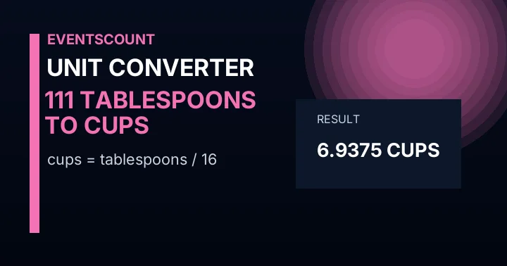 111 Tablespoons To Cups