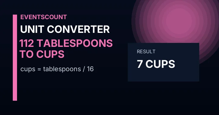 112 Tablespoons To Cups