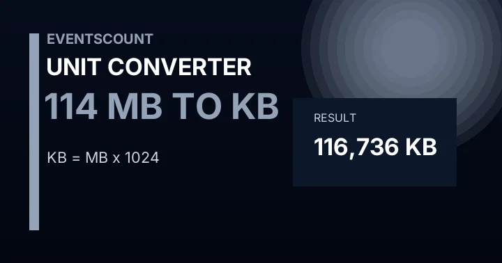 114 MB To KB
