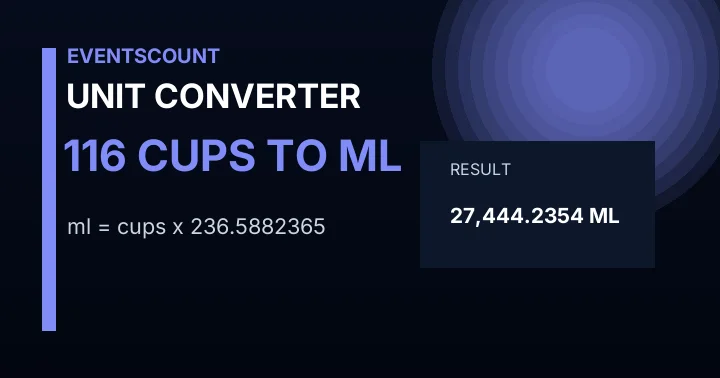 116 Cups To Ml