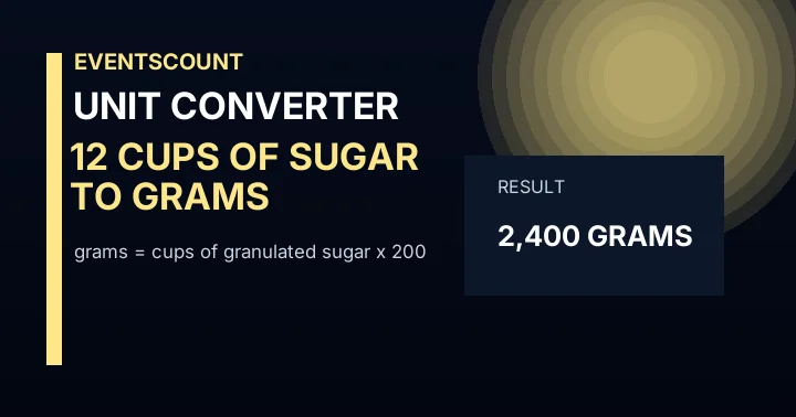 12 Cups Of Sugar To Grams