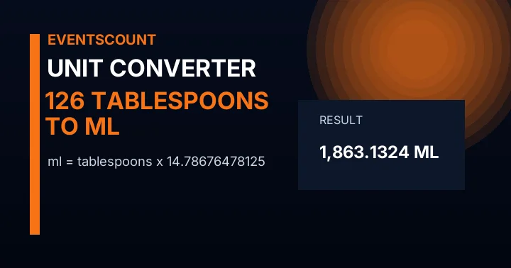 126 Tablespoons To Ml
