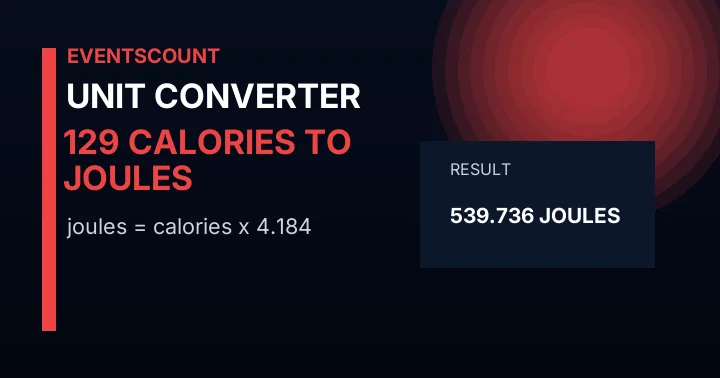 129 Calories To Joules
