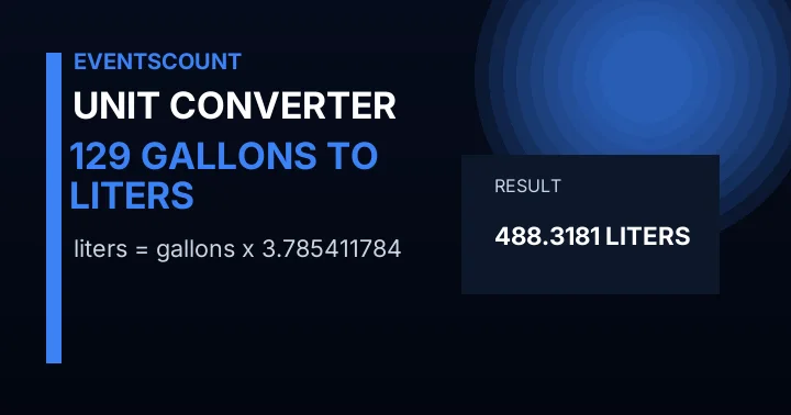 129 Gallons To Liters