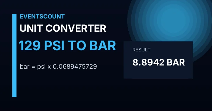 129 Psi To Bar