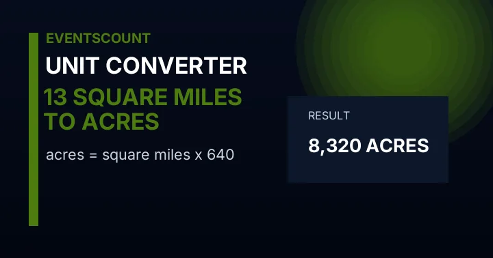 13 Square Miles To Acres