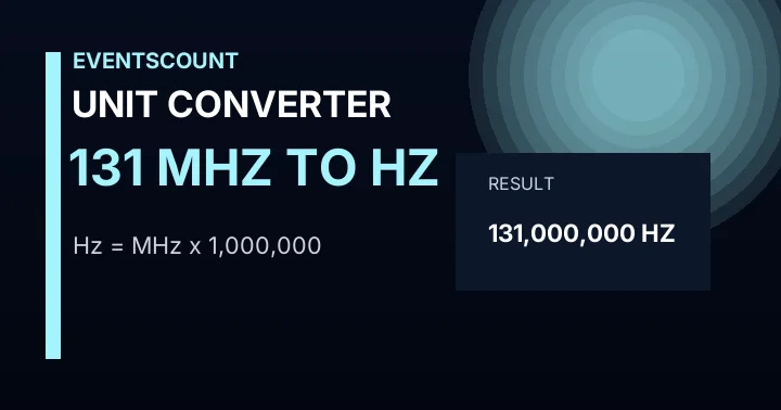 131 MHz To Hz
