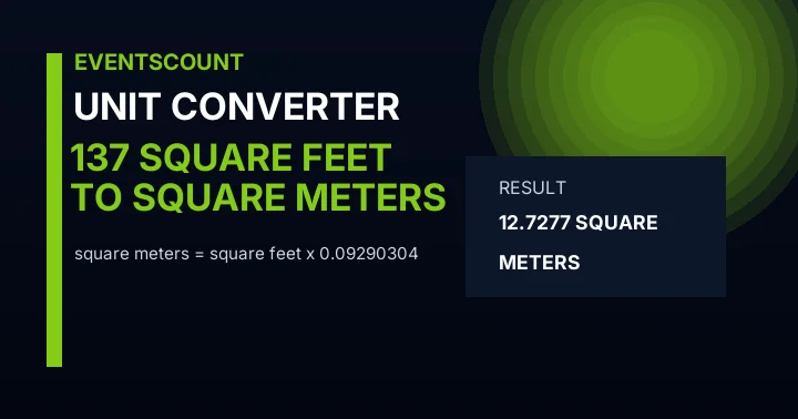 137 Square Feet To Square Meters