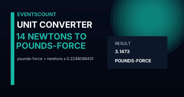 14 Newtons To Pounds-force