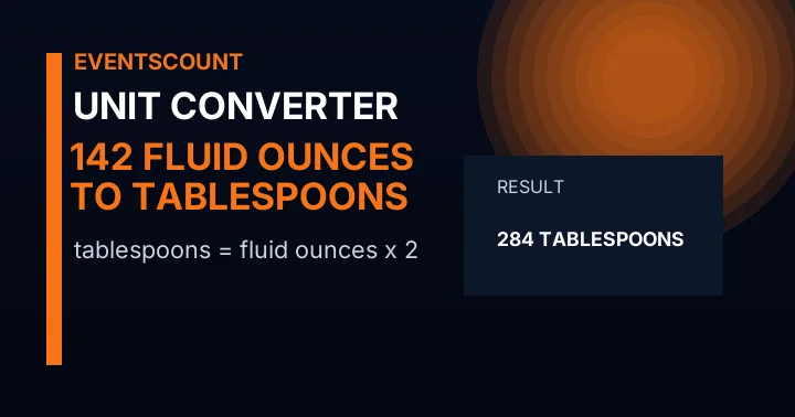 142 Fluid Ounces To Tablespoons