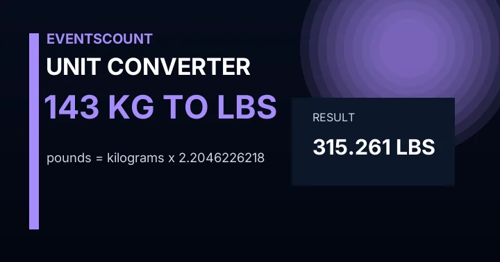 143 Kg To Lbs