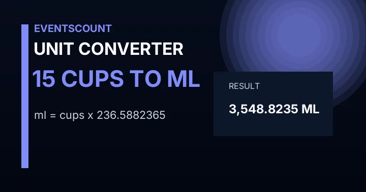 15 Cups To Ml