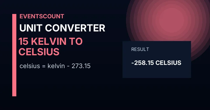 15 Kelvin To Celsius