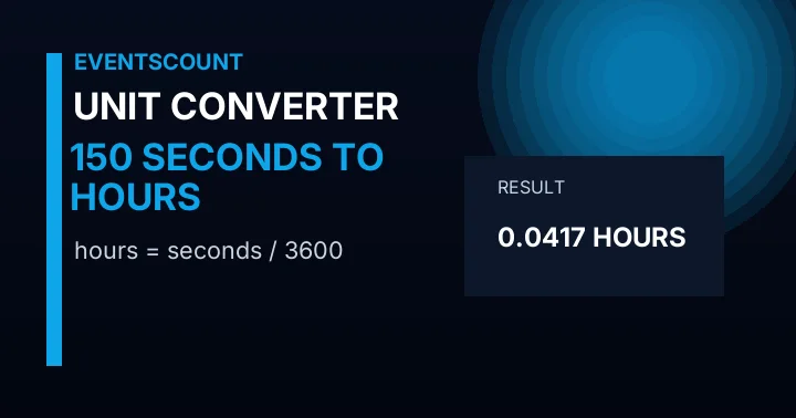 150 Seconds To Hours