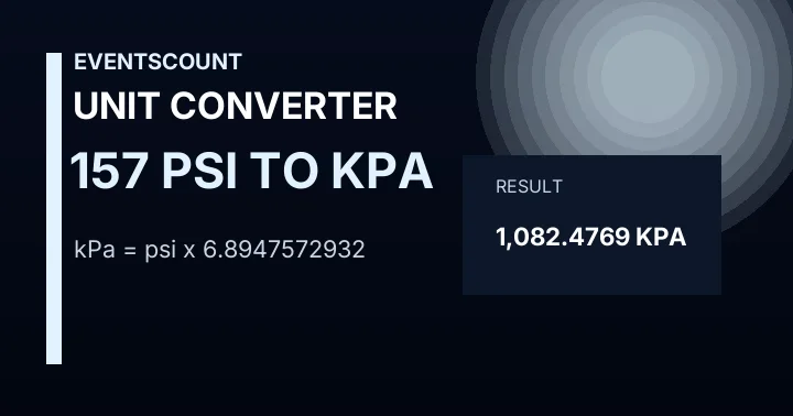 157 Psi To KPa