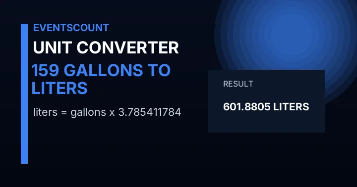 159 Gallons To Liters