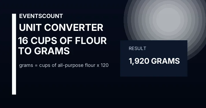 16 Cups Of Flour To Grams