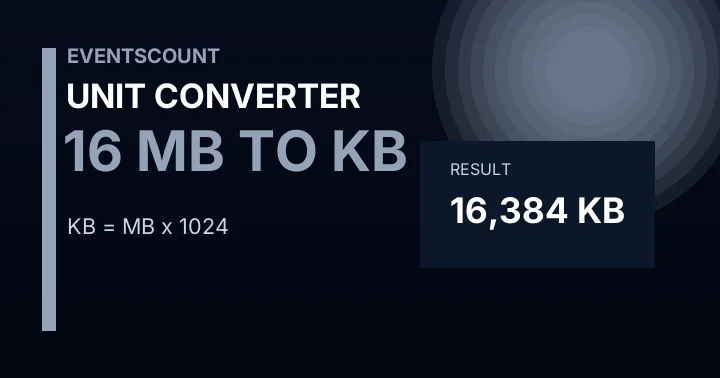 16 MB To KB