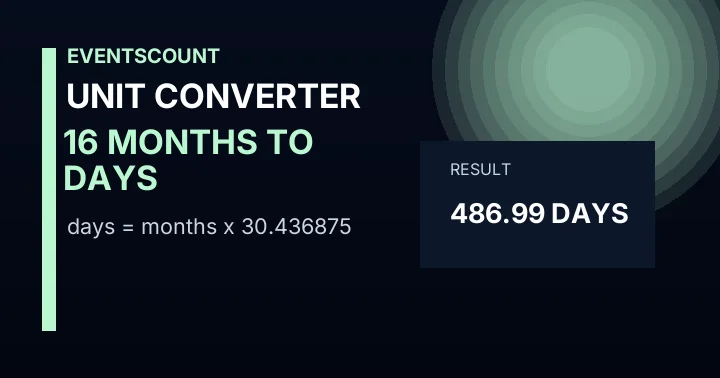 16 Months To Days