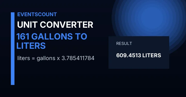161 Gallons To Liters