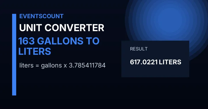 163 Gallons To Liters
