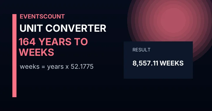 164 Years To Weeks