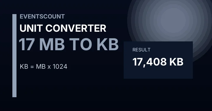 17 MB To KB