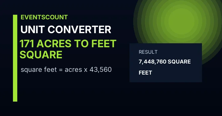 171 Acres To Square Feet
