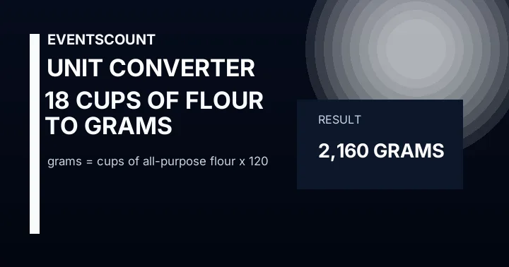 18 Cups Of Flour To Grams