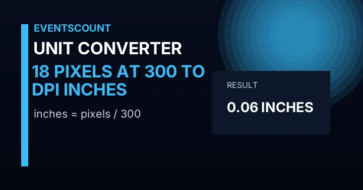 18 Pixels At 300 DPI To Inches