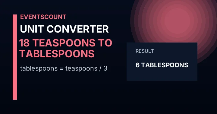 18 Teaspoons To Tablespoons