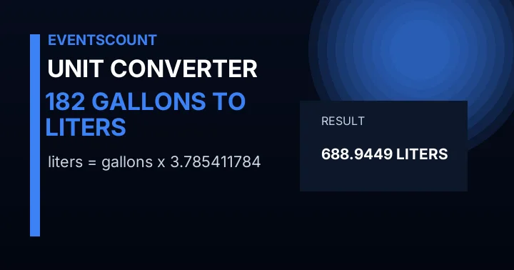 182 Gallons To Liters