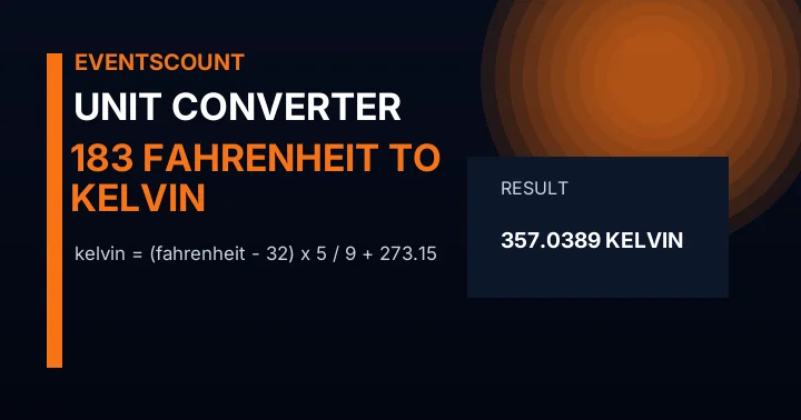 183 Fahrenheit To Kelvin