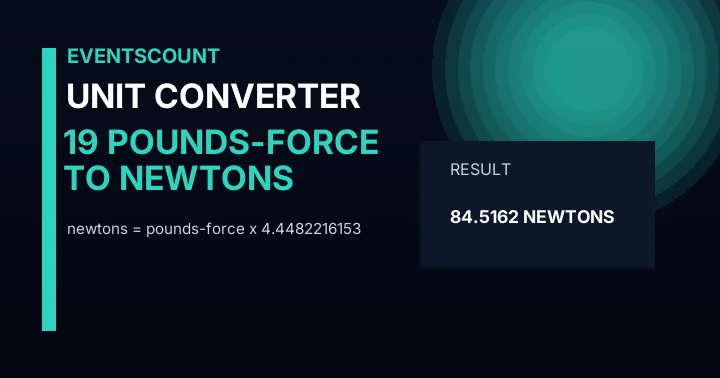 19 Pounds-force To Newtons