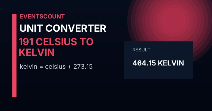 191 Celsius To Kelvin
