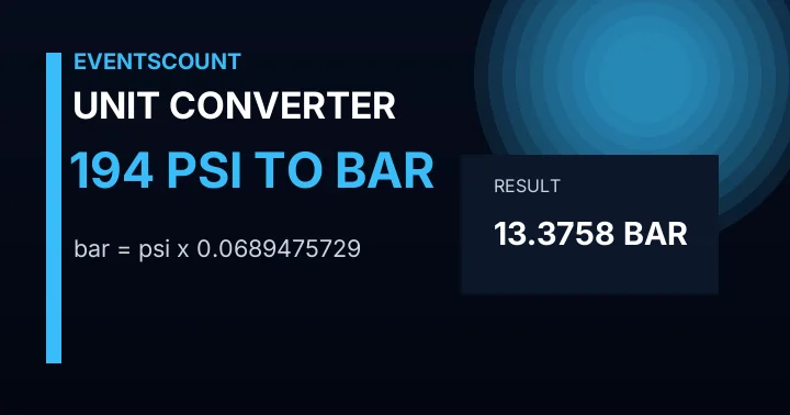 194 Psi To Bar