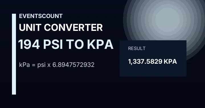 194 Psi To KPa
