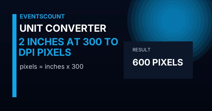 2 Inches At 300 DPI To Pixels