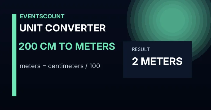 200 Cm To Meters