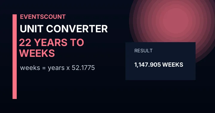 22 Years To Weeks