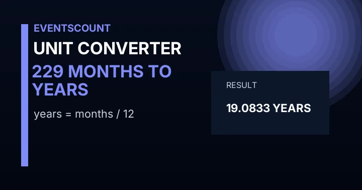 229 Months To Years