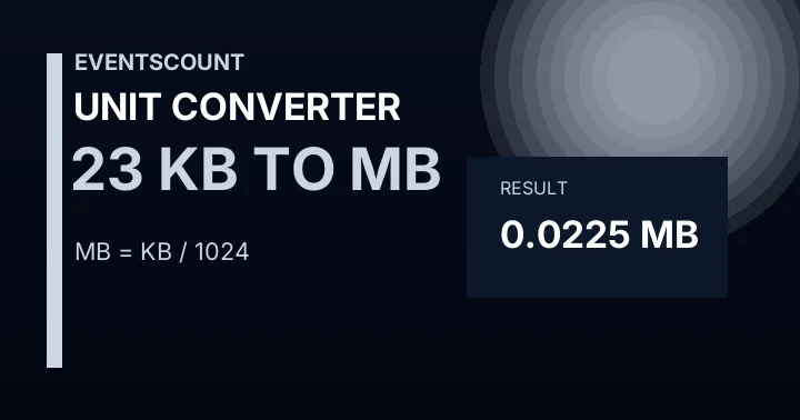 23 KB To MB