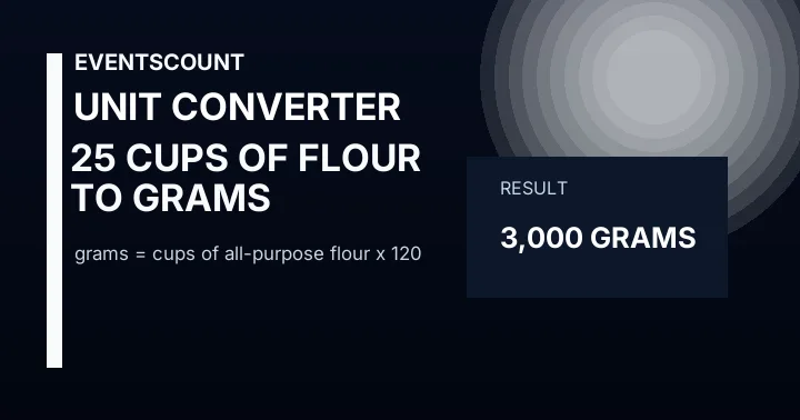 25 Cups Of Flour To Grams