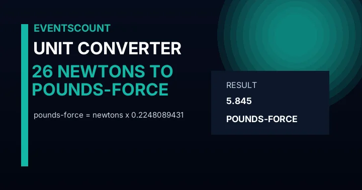 26 Newtons To Pounds-force
