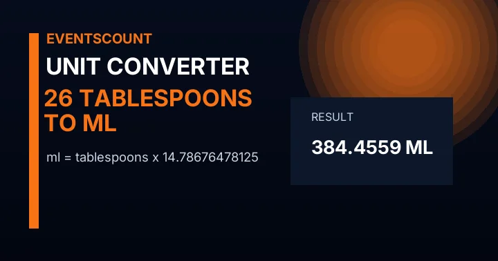 26 Tablespoons To Ml