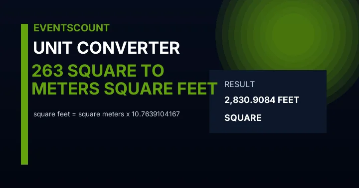 263 Square Meters To Square Feet