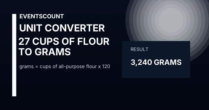 27 Cups Of Flour To Grams